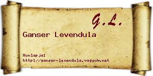 Ganser Levendula névjegykártya