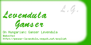 levendula ganser business card